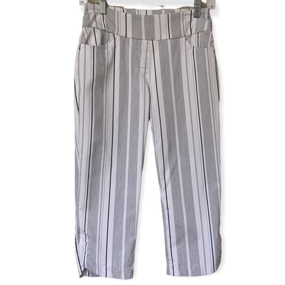 Westbound Petites sz2 black and white stripe pants